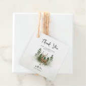 Oh Baby Woodland Watercolor Rustic Baby Dusche Geschenkanhänger (Beispiel)