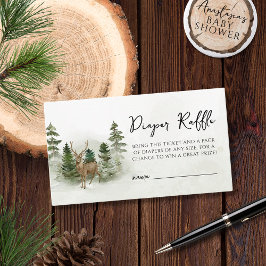 Oh Baby Woodland Watercolor Rustikale Windelwanne Begleitkarte