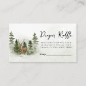 Oh Baby Woodland Watercolor Rustikale Windelwanne Begleitkarte (Vorderseite)