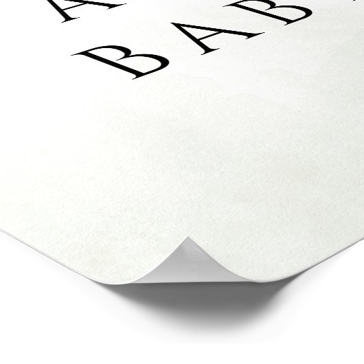 Oh Baby Woodland Watercolor Rustikales Begrüßungsz Poster (Ecke)