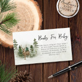 Oh Baby Woodland Watercolor Rustikales Gästebuch Begleitkarte
