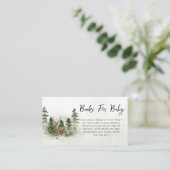 Oh Baby Woodland Watercolor Rustikales Gästebuch Begleitkarte (Stehend Vorderseite)