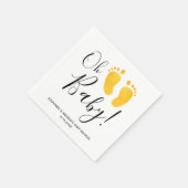Oh Baby Yelow Feet Baby Dusche Serviette (Ecke)