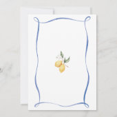 Oh Baby Zitrone  Baby Shower Einladung (Rückseite)