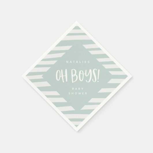 Oh, Baby! Zwei Jungen Babydusche Party Serviette (Ecke)