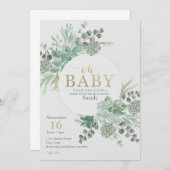 Oh Babydusche Einladung (Vorne/Hinten)