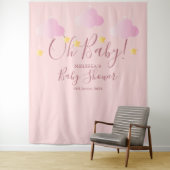 Oh Babydusche Hübsch rosa Foto Stand Hintergrund Wandteppich (Beispiel)