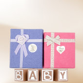 Oh Babys! Aufkleber Baby Shower Neutral Twin Stork