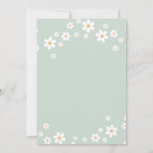 Oh Babys! Daisy green Baby Shower Einladung (Rückseite)