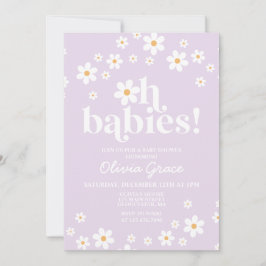 Oh Babys! Daisy lilac Baby Shower Einladung