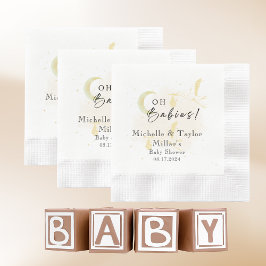 Oh Babys! Neutral Twin Storks Baby Shower Serviette