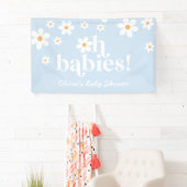 Oh Babys! Retro Daisy Boho Babydusche Banner (Insitu)