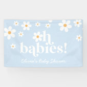 Oh Babys! Retro Daisy Boho Babydusche Banner (Horizontal)
