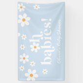 Oh Babys! Retro Daisy Boho Babydusche Banner (Vertikal)