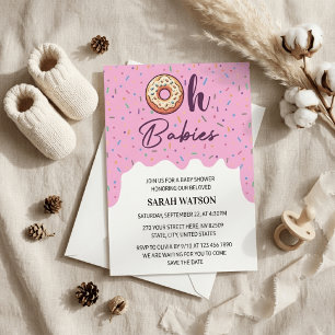 Oh Babys Sprinkle Donut Zwillinge Baby Mädchen Dus Einladung