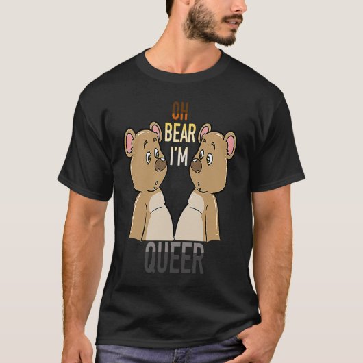 Oh Bär, ich bin Que mit der Gay-Bären-Flagge T-Shirt (Vorderseite)