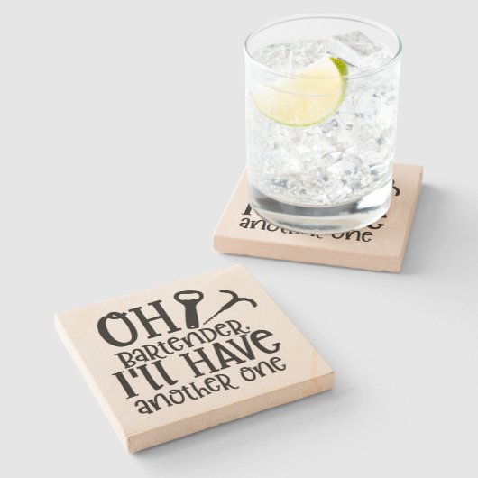 Oh Barkeeper, ich habe noch einen Steinuntersetzer (Seitenansicht)