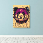 "OH BEAR" | Funny Cool Panda Leinwanddruck (Insitu (Holzboden))