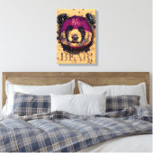 "OH BEAR" | Funny Cool Panda Leinwanddruck (Insitu (Schlafzimmer))