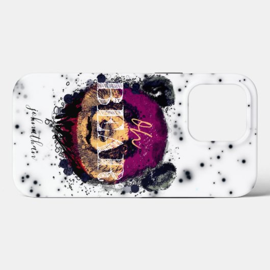 "OH BEAR" | Funny Cool Panda Monogram Case-Mate iPhone Hülle (Rückseite (Horizontal))