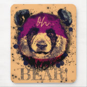 "OH BEAR" | Funny Cool Panda Mousepad (Vorne)