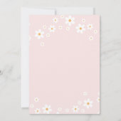 Oh Bebe Daisy Pink Retro Baby Dusche Einladung (Rückseite)