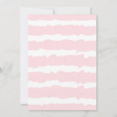 Oh bebe Französisch Thema rosa Schwarz-weiße Mädch Einladung (Rückseite)