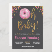 Oh besprühen Baby-Krapfen-Babyparty Einladung (Vorne/Hinten)