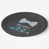 Oh besprühen BowTie Baby Platte 3661 Pappteller (Schrägansicht)