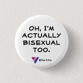 Oh, bin ich wirklich auch bisexuell button (Vorderseite)