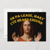 Oh, bitte Maria, ich habe genug gehört Postkarte (Vorne/Hinten)