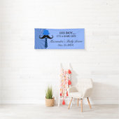 OH! Blaue kleine Mann-Baby-Duschen-Fahne Banner (Insitu)