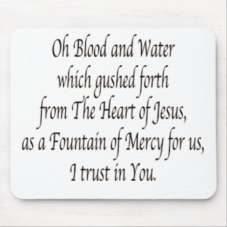 Oh Blut und Wasser - St. Faustina Mousepad
