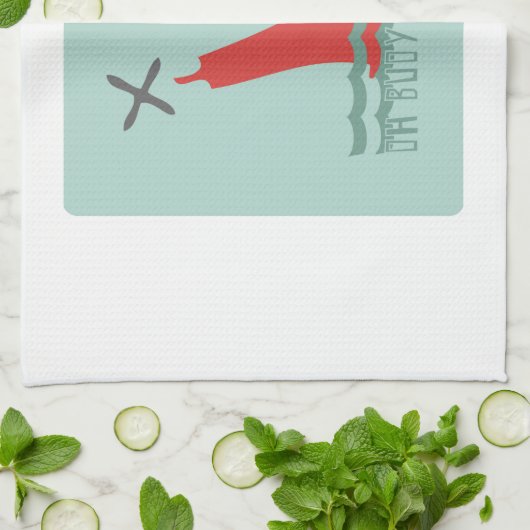 Oh Boje! Geschirrtuch (Gefaltet)