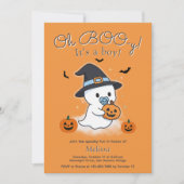 Oh BOO-y Halloween Kinderdusche Einladung (Vorderseite)