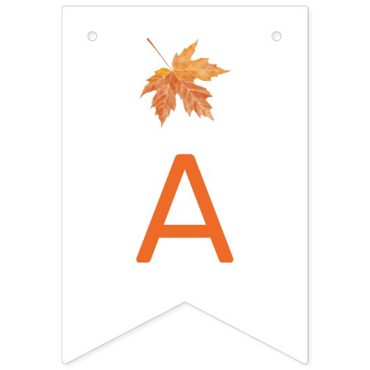 Oh Boy A Little Pumpkin ist auf dem Weg Aquarell b Wimpelkette (Dritte Fahne)