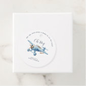 Oh Boy! Adventure Awaits Airplane Boy Baby Shower Geschenkanhänger (Beispiel)