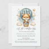 Oh Boy Adventure beginnt Fox in Hot Air Ballon Einladung (Vorderseite)