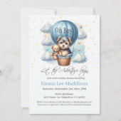 Oh Boy Adventure fängt Welpe in Hot Air Ballon an Einladung (Vorderseite)