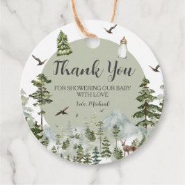 Oh Boy Adventure Pine Forest Baby Dusche Geschenkanhänger