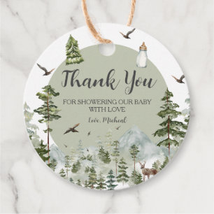 Oh Boy Adventure Pine Forest Baby Dusche Geschenkanhänger