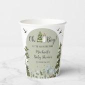 Oh Boy Adventure Pine Forest Baby Dusche Pappbecher (Rückseite)