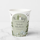 Oh Boy Adventure Pine Forest Baby Dusche Pappbecher (Vorderseite)