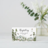 Oh Boy Adventure Pine Forest Baby Shooting Registr Begleitkarte (Stehend Vorderseite)