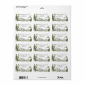 Oh Boy Adventure Pine Forest Baby Showadresse Adressaufkleber (Vorne)