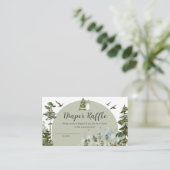 Oh Boy Adventure Pine Forest Diaper Raffle Begleitkarte (Stehend Vorderseite)