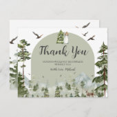 Oh Boy Adventure Pine Forest Weihnachtsdusche Dankeskarte (Vorne/Hinten)