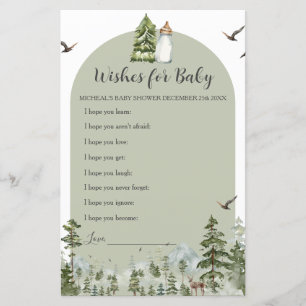 Oh, Boy Adventure Pine Forest Wünsche für Baby