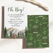 Oh Boy Adventure Woodland Deer Baby Dusche Einladung