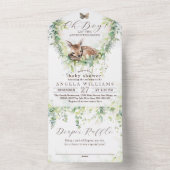 Oh Boy Adventure Woodland Greenerity Baby Shower All In One Einladung (Innen Boden)